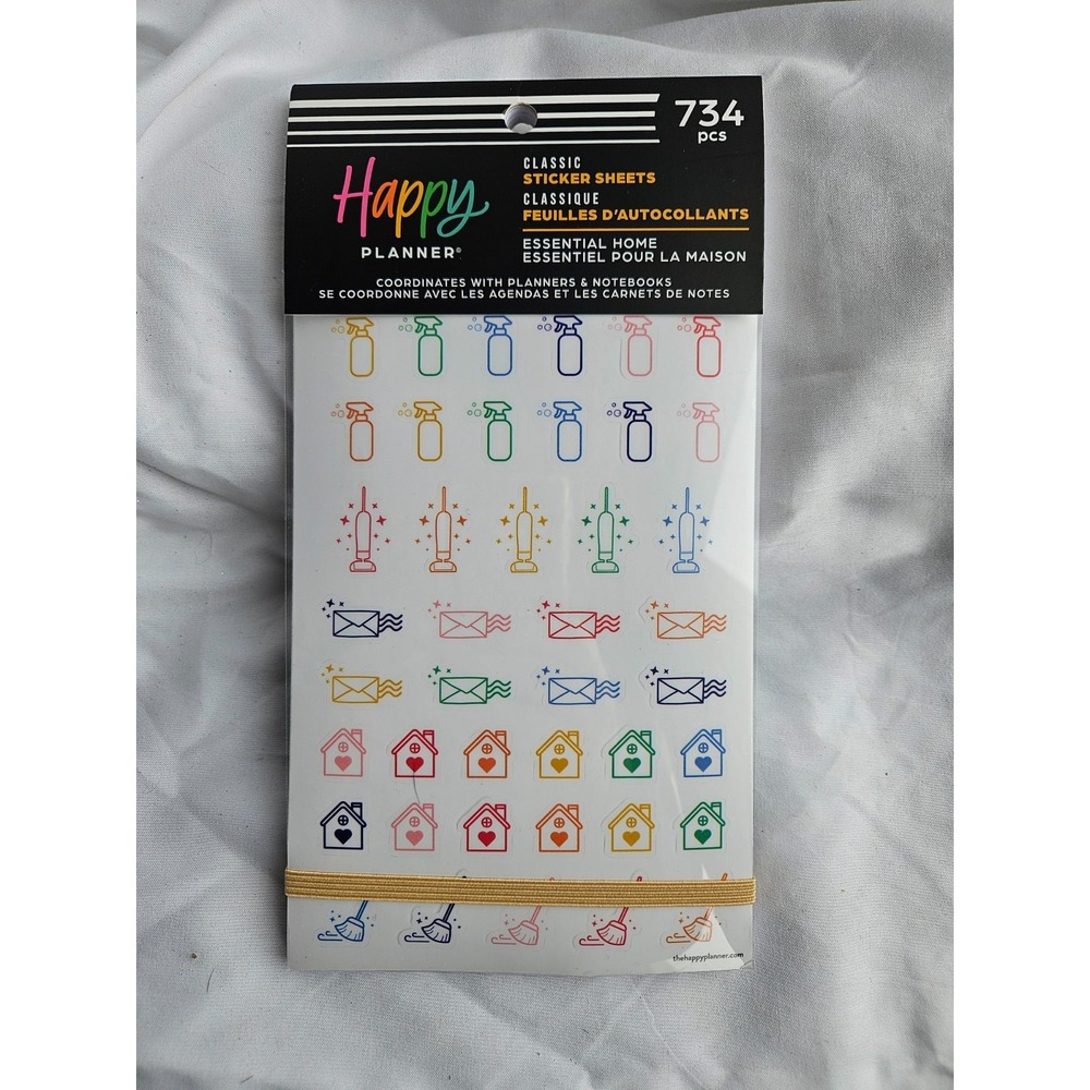 Happy Planner Essential Home Sticker Book 734 pieces